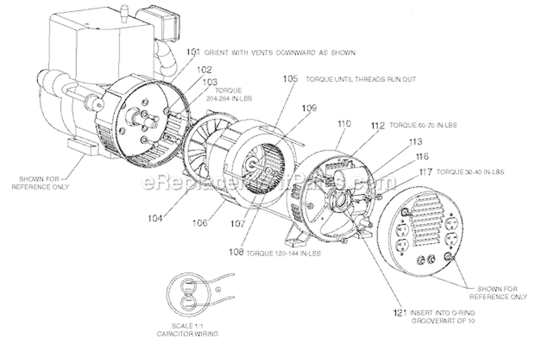 Page C Diagram and Parts List for BS600-W Type 0 Porter Cable Generator